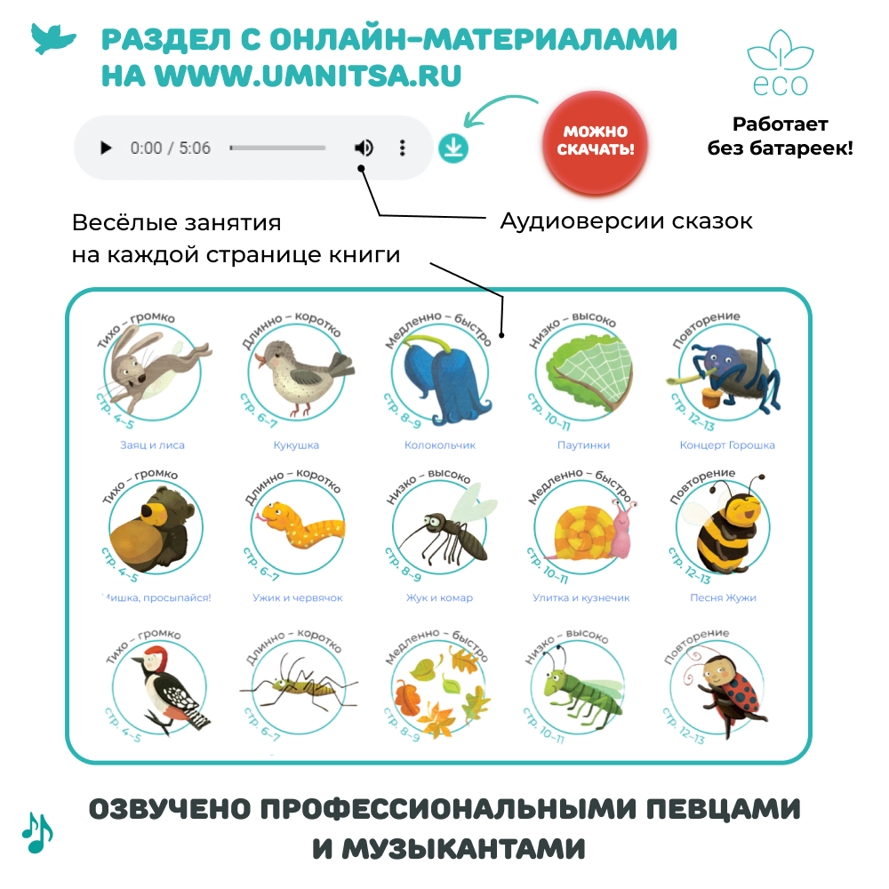 Умница® Музыка для малышей 3 книги для музыкального развития