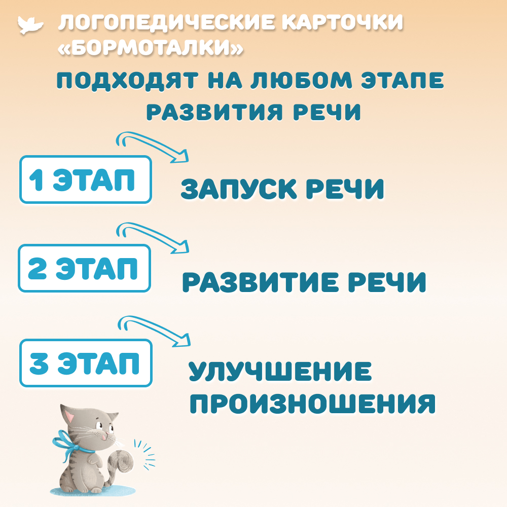 Умница® Бормоталки® 1,5+. Логопедические карточки для запуска и развития речи