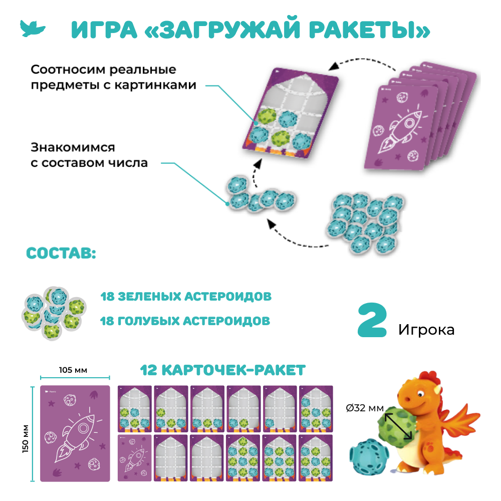 Умница®️ Первые математические игры 2в1 по сингапурской методике для детей  от 3 лет.